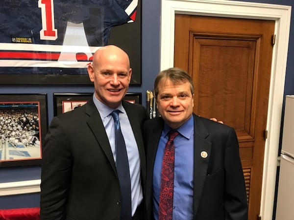 Congressman Quigley pictured with Insulators IVP Tim Keane