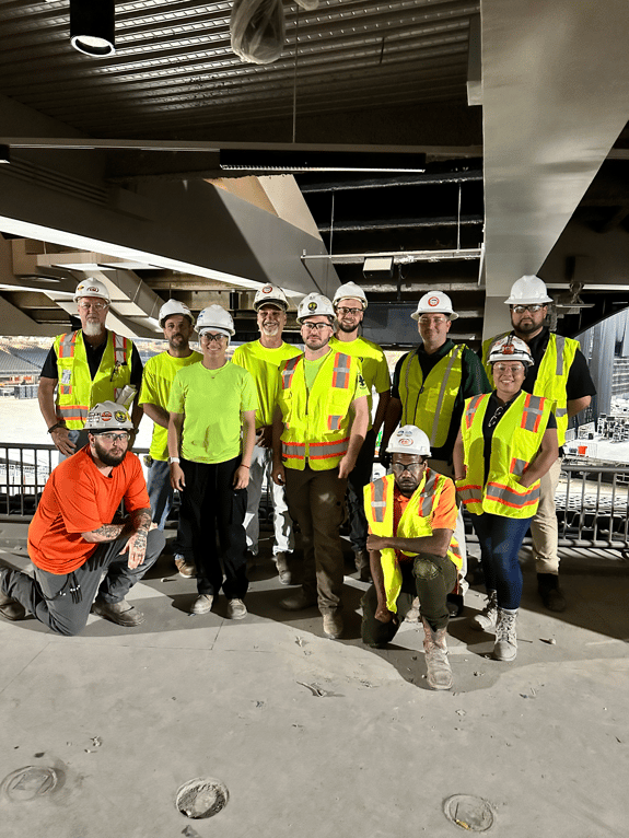 Local 53 members work on Caesars Superdome